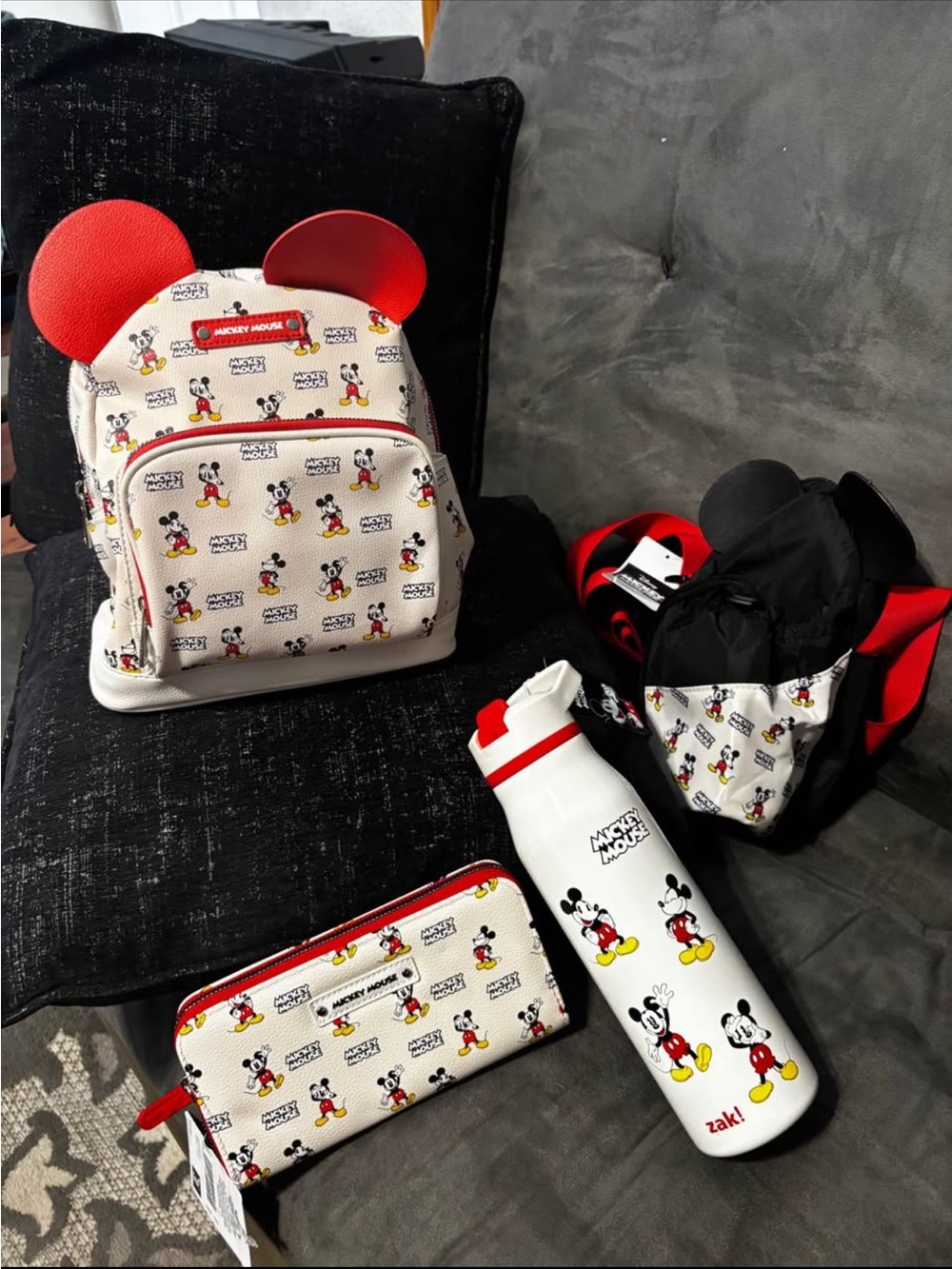 Cream & Red Kids Backpack with Matching Accessories